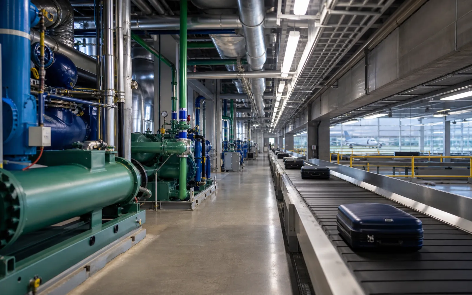 Operational energy systems supporting airports & terminals facilities.