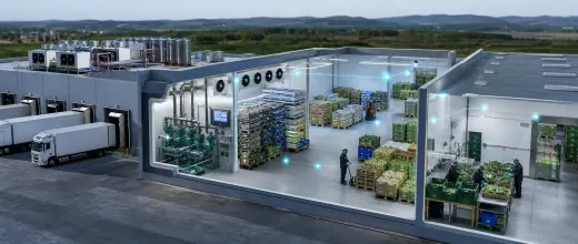 Temperature-controlled food and cold-chain facility