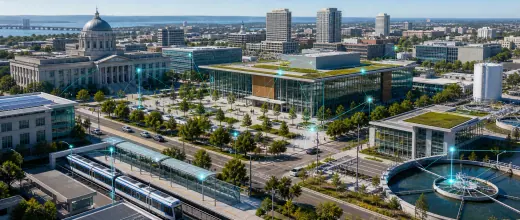 Connected civic buildings and smart-city infrastructure