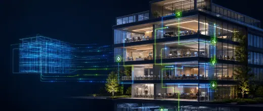 Connected office building energy environment