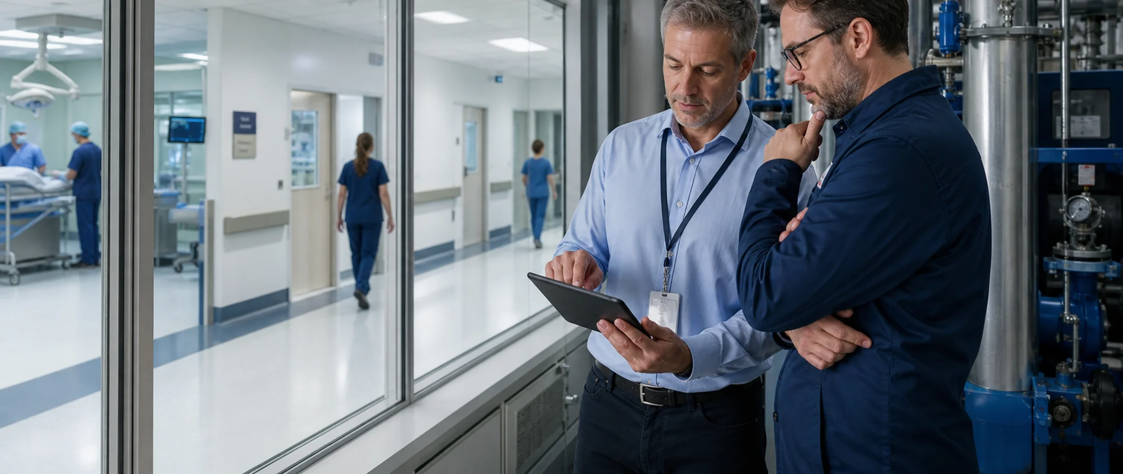 A hospital campus with critical energy, ventilation and resilience systems represented in a Digital Twin.